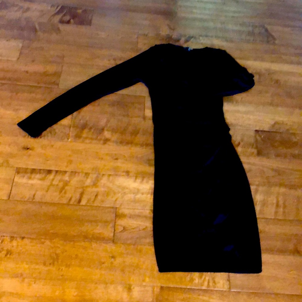 Black slinky sweater dress by Wilfred Free